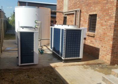 Vaal University Res - heat pump and fiber glass water tank